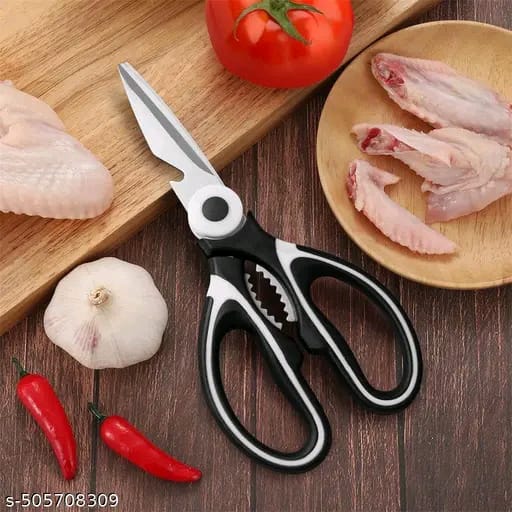 Multifunction Kitchen Scissors - Chicken Bone Meat Vegetable Cutter Nutcracker Bottle Openers Tools, 1 Pcs