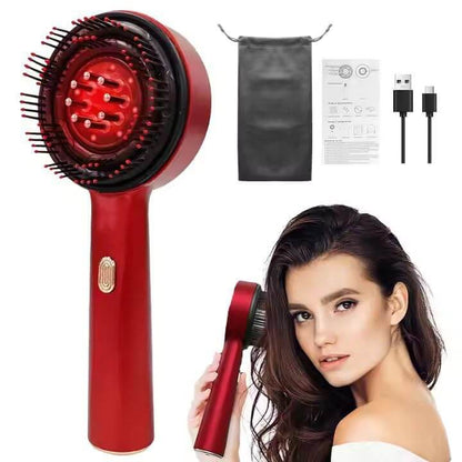 Electric Scalp Massager Comb with Hair Oil Applicator – Waterproof Head Massager Brush with 3 Modes, Rechargeable, Portable for Stress Relief & Hair Growth